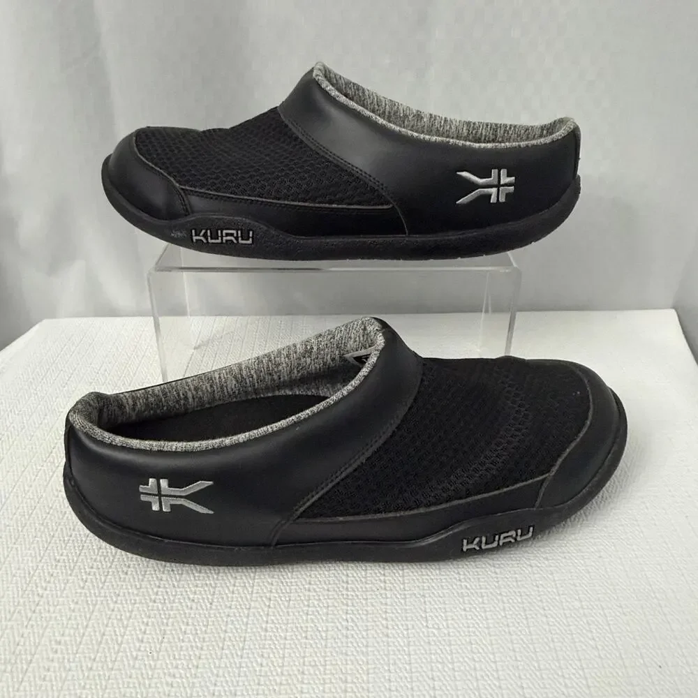 Kuru Draft Shoes Men's Size 10.5 Black Slip On Mules Comfort Slippers